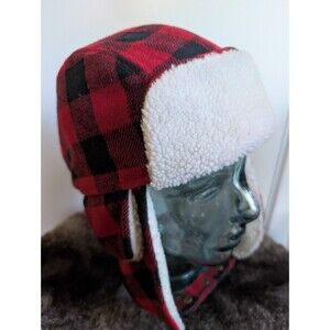 NWT Outdoor Research Plaid Wool Sherpa Hat XL Trapper's Ear Flaps Cabin Western